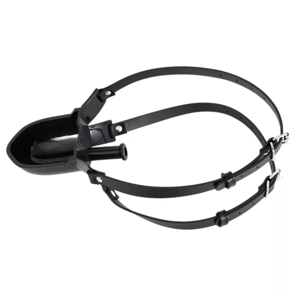 Latetobed - bâillon bouche avec abreuvoir - silicone noir