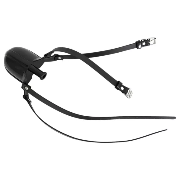 Latetobed - bâillon bouche avec abreuvoir - silicone noir
