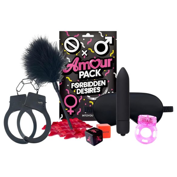 Amour Pack Forbidden Desires - coffret débutant avec vibromasseur - 7 pièces