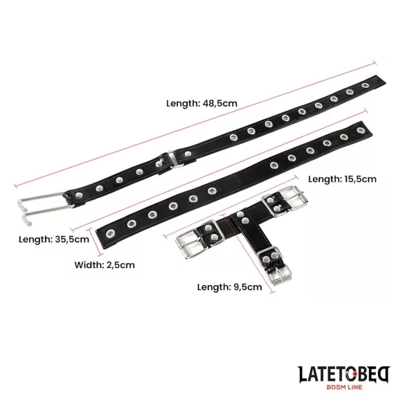 Latetobed - collier avec crochet nasal - noir