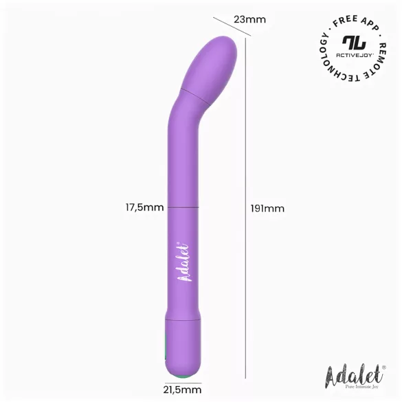 Adalet Gently - stimulateur vibrant point G et prostate - violet - connecté