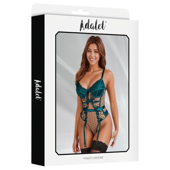 Adalet Chloe - body femme dentelle - turquoise