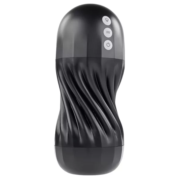 Playboy Solo Stroker - masturbateur suceur rechargeable (noir)