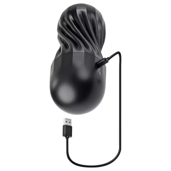 Playboy Solo Stroker - masturbateur suceur rechargeable (noir)