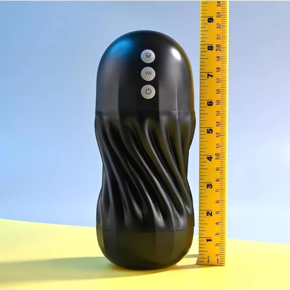 Playboy Solo Stroker - masturbateur suceur rechargeable (noir)