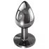 Evolved Black Gem - set plug anal métal - pierre noire - argent