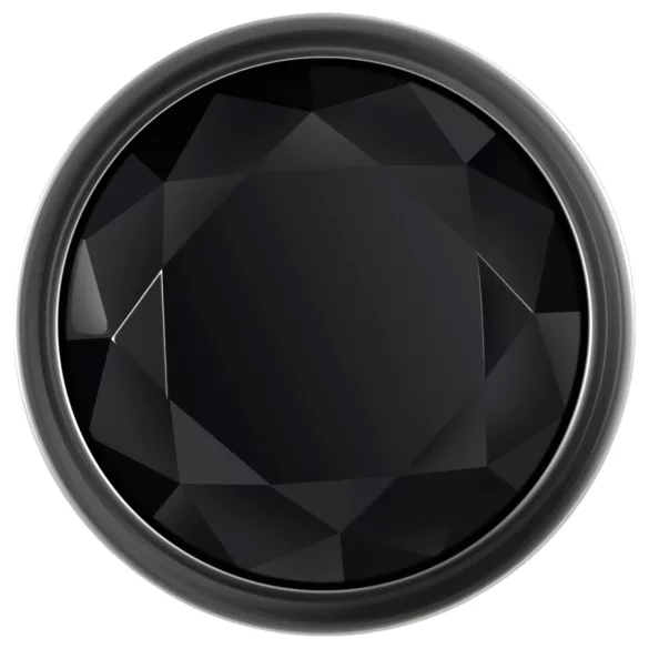 Evolved Black Gem - set plug anal métal - pierre noire - argent