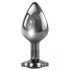 Evolved Black Gem - set plug anal métal - pierre noire - argent