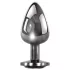 Evolved Black Gem - set plug anal métal - pierre noire - argent