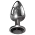 Evolved Black Gem - set plug anal métal - pierre noire - argent