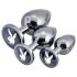 Plug anal Playboy - Set 3 pièces (argent)