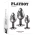 Playboy - set de plugs anaux - 3 pièces - argenté