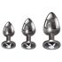 Plug anal Playboy - Set 3 pièces (argent)
