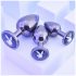 Plug anal Playboy - Set 3 pièces (argent)