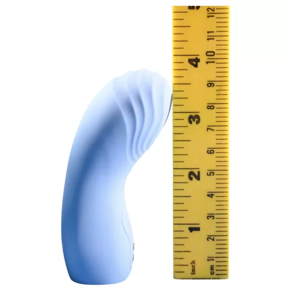 Evolved - stimulateur doigt vibrant texturé - silicone bleu