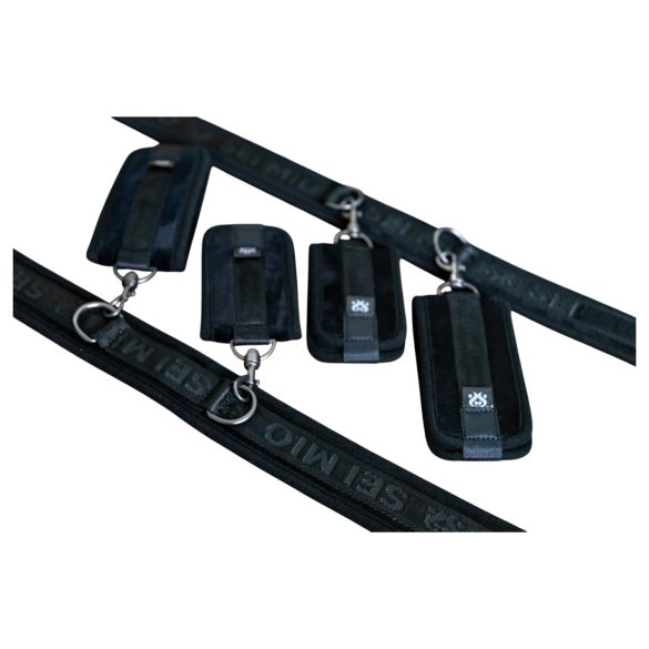 Sei Mio - menottes cheville poignet cuisse - cuir noir