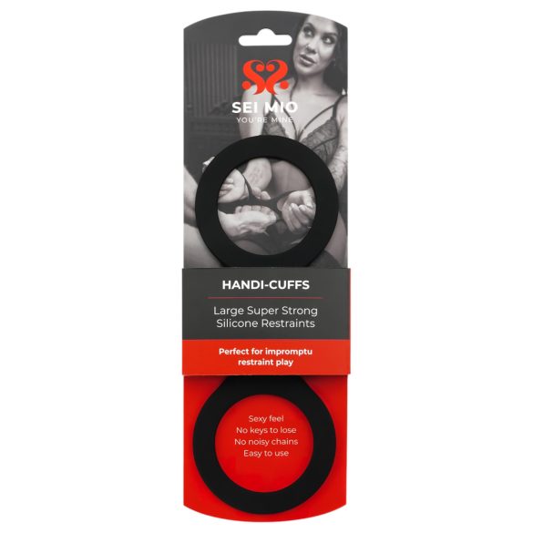 Sei Mio - menottes en silicone - L - noir