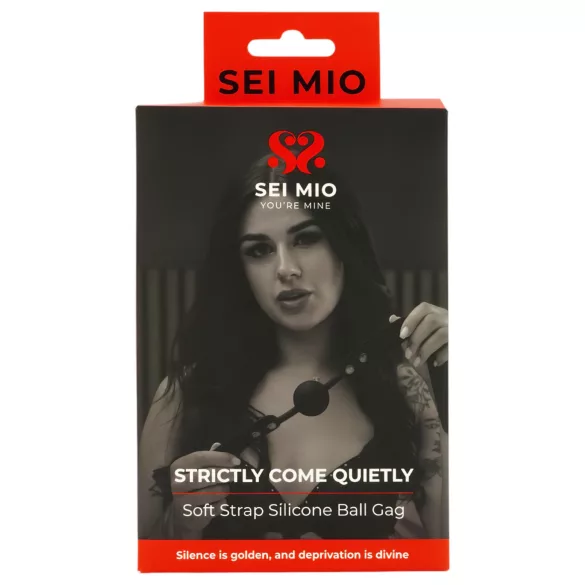 Sei Mio - baillon boule - silicone noir