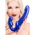 Strap U Revolver II - gode ceinture vibrant - silicone bleu