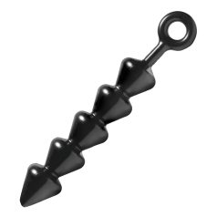 Spades - plug anal perlé - silicone noir