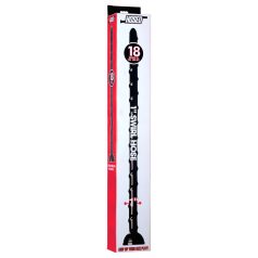 Hosed - plug anal fin long ondulé - silicone noir 18 cm