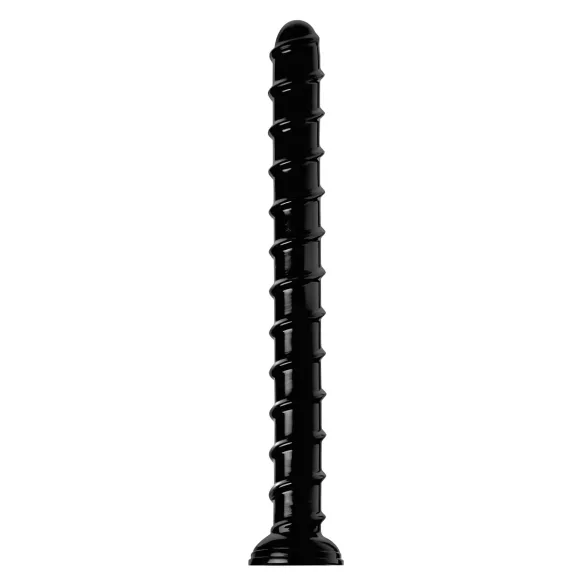Hosed Swirl Tchick - plug anal serpenté - silicone noir - 18 cm