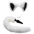 TAILZ - plug anal queue de renard avec serre-tête - noir et blanc