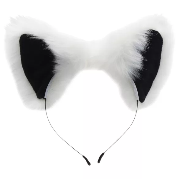 TAILZ - plug anal queue de renard avec serre-tête - noir et blanc