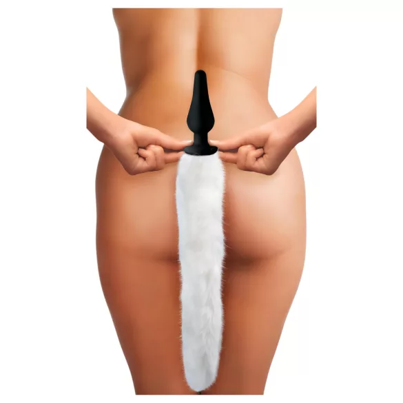 TAILZ - plug anal queue de renard avec serre-tête - noir et blanc