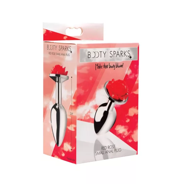 Booty Sparks - plug anal bijou rose - métal argenté