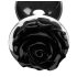Booty Sparks Black Rose - plug anal aluminium - argent noir