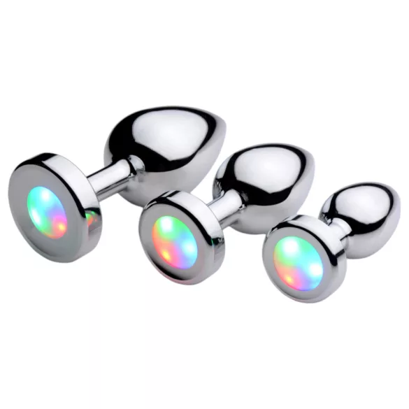 Booty Sparks - plug anal lumineux - petite taille - argenté