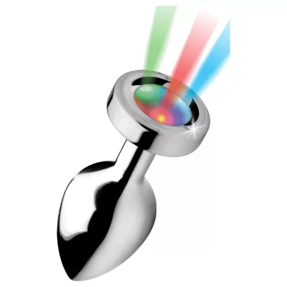 Booty Sparks - plug anal lumineux - taille moyenne - argenté