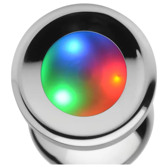 Booty Sparks - plug anal lumineux - grand - argenté