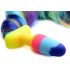 TAILZ - plug anal en silicone - queue licorne arc-en-ciel