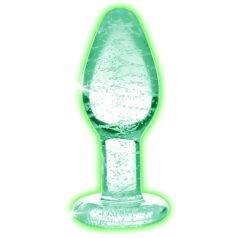   Booty Sparks - plug anal lumineux - verre transparent - taille L