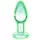 Booty Sparks Glow in the Dark L - plug anal en verre (transparent)