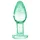 Booty Sparks Glow in the Dark L - plug anal en verre (transparent)