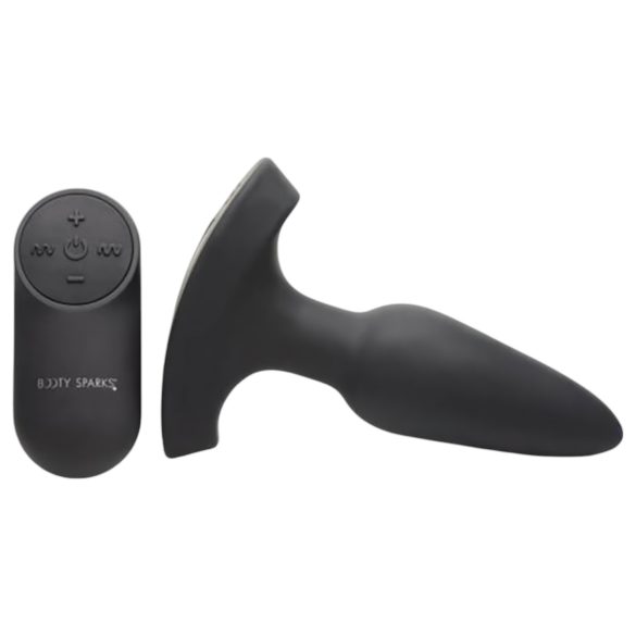 Booty Sparks Laser - plug anal vibrant rechargeable télécommandé - silicone noir