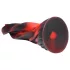 Creature Cocks Hell Kiss - gode ceinture torsadé - silicone rouge - 19cm