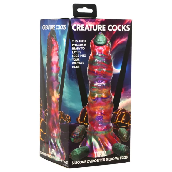 Creature Cocks - gode ovipositeur alien - silicone arc-en-ciel