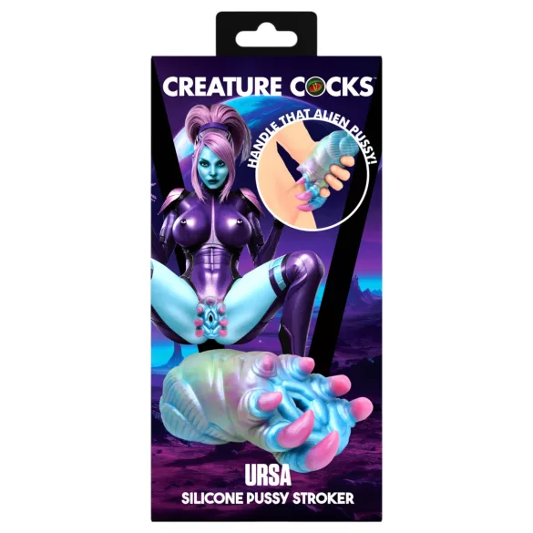 Creature Cocks Ursa - masturbateur alien pour homme - silicone bleu rose