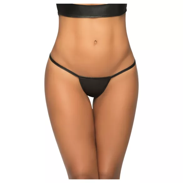Mapalé - string brillant - micro coupe - noir