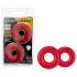 Stay Hard Donuts - anneaux péniens lot de 3 - silicone rouge