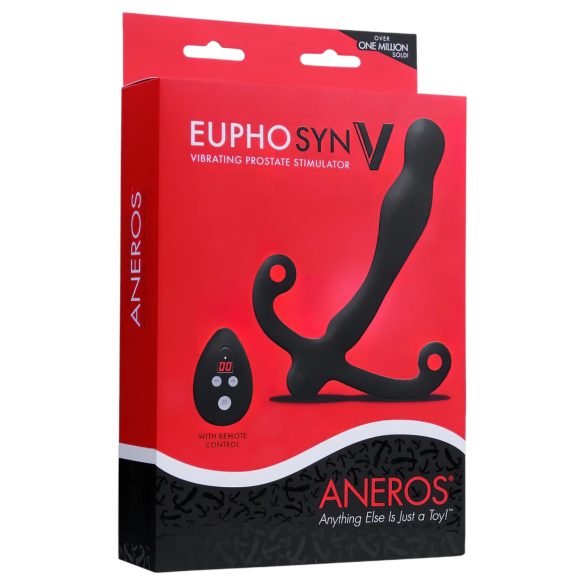 Aneros Eupho Syn V - stimulateur prostate vibrant télécommande - silicone noir