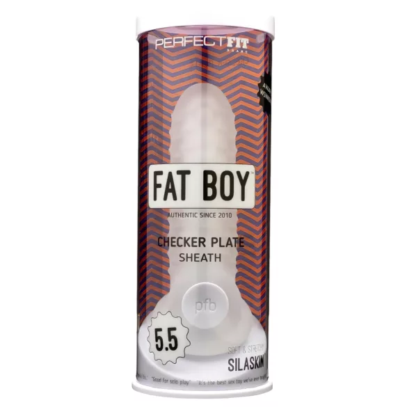Fat Boy Checker Box - gaine pénis 15cm - blanc
