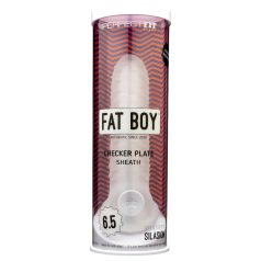   Fat Boy Checker Box - gaine pénis - stimulation reliefs - blanc 17cm