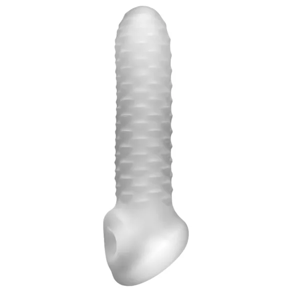 Fat Boy Checker Box - gaine pénis - stimulation reliefs - blanc 17cm