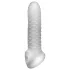 Fat Boy Checker Box - gaine pénis - stimulation reliefs - blanc 17cm