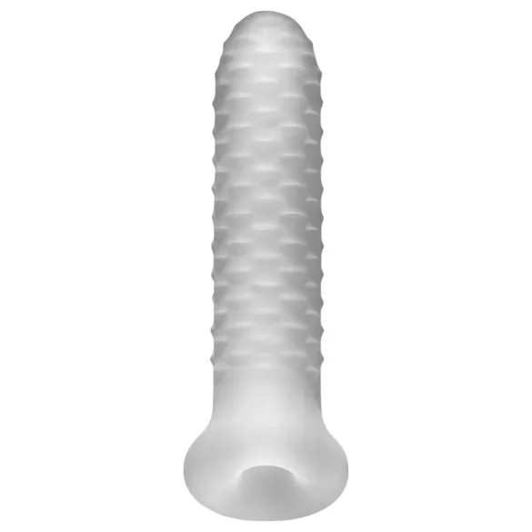 Fat Boy Checker Box - gaine pénis - stimulation reliefs - blanc 17cm